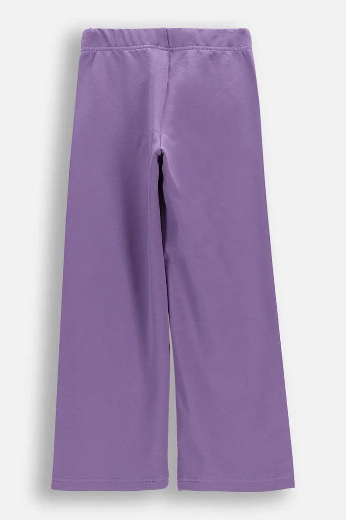 Coccodrillo pantaloni de trening pentru copii, cu bumbac WC6120101LGD violet SS26