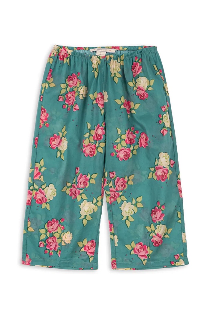 Konges Sløjd nohavice detské bavlnené VIOLA FRILL PANTS GOTS KS105576.PPY2 zelená SS26