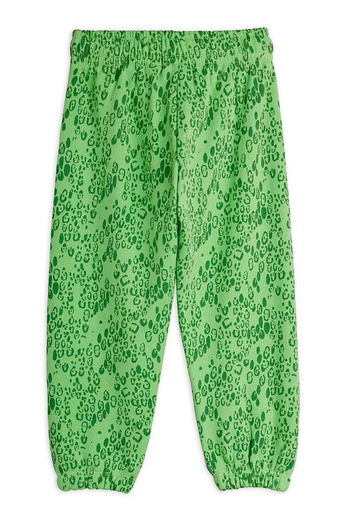 Mini Rodini spodnie dresowe bawełniane dziecięce Mini leopard 11000323 zielony SS26