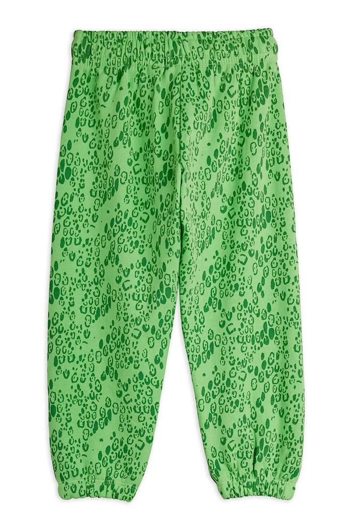 Mini Rodini spodnie dresowe bawełniane dziecięce Mini leopard 11000323 zielony SS26