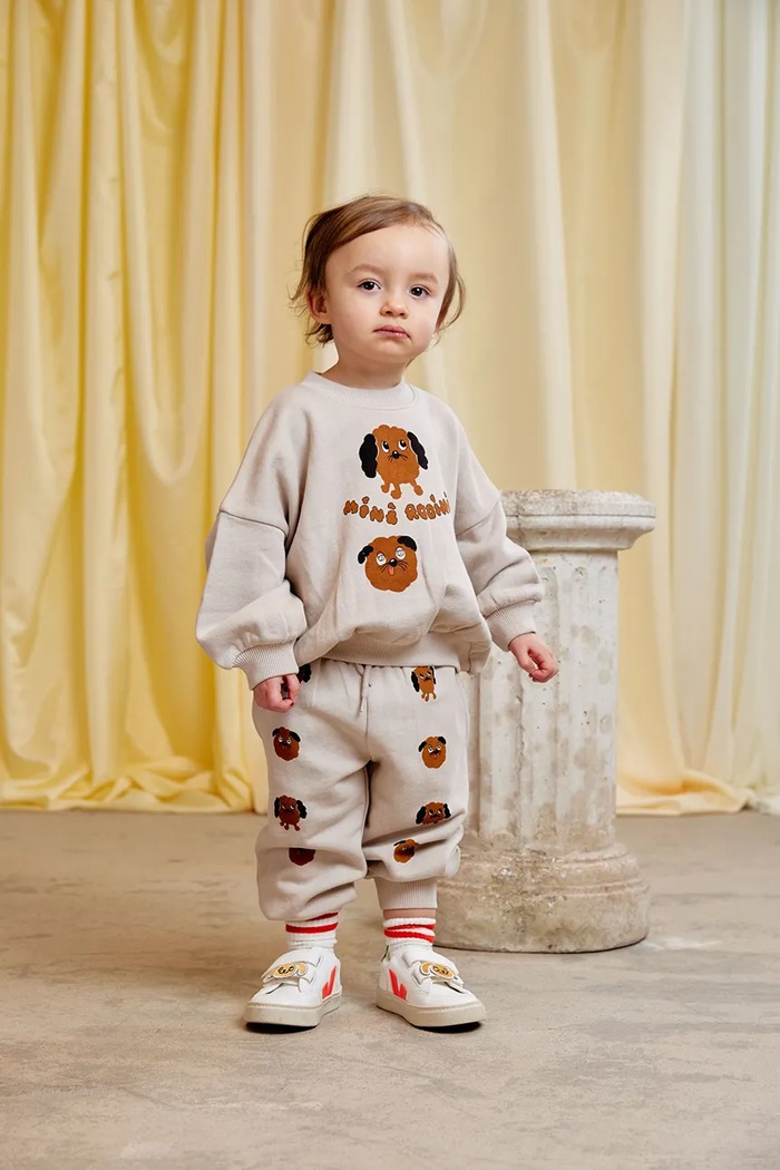 Mini Rodini spodnie dresowe bawełniane dziecięce Doggies 26130126