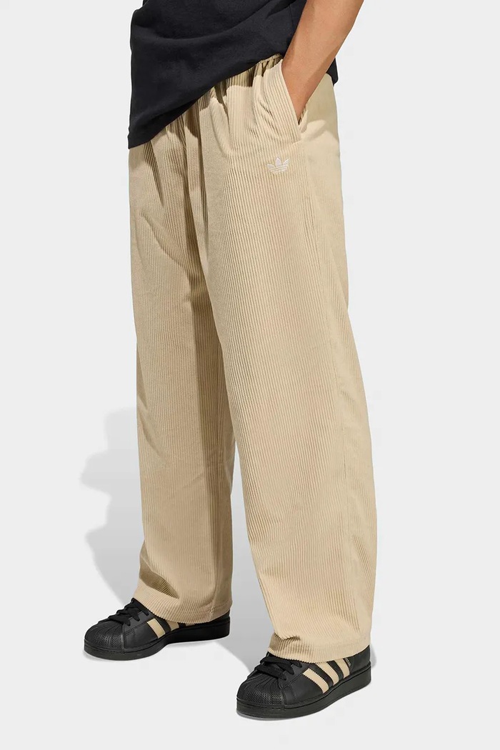 adidas Originals spodnie dresowe dziecięce beżowy KC7040