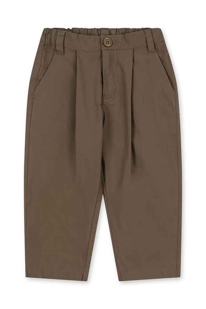 Detské nohavice Konges Sløjd CHIM CHINOS GOTS s elastanom hnedá KS104727.PPY2