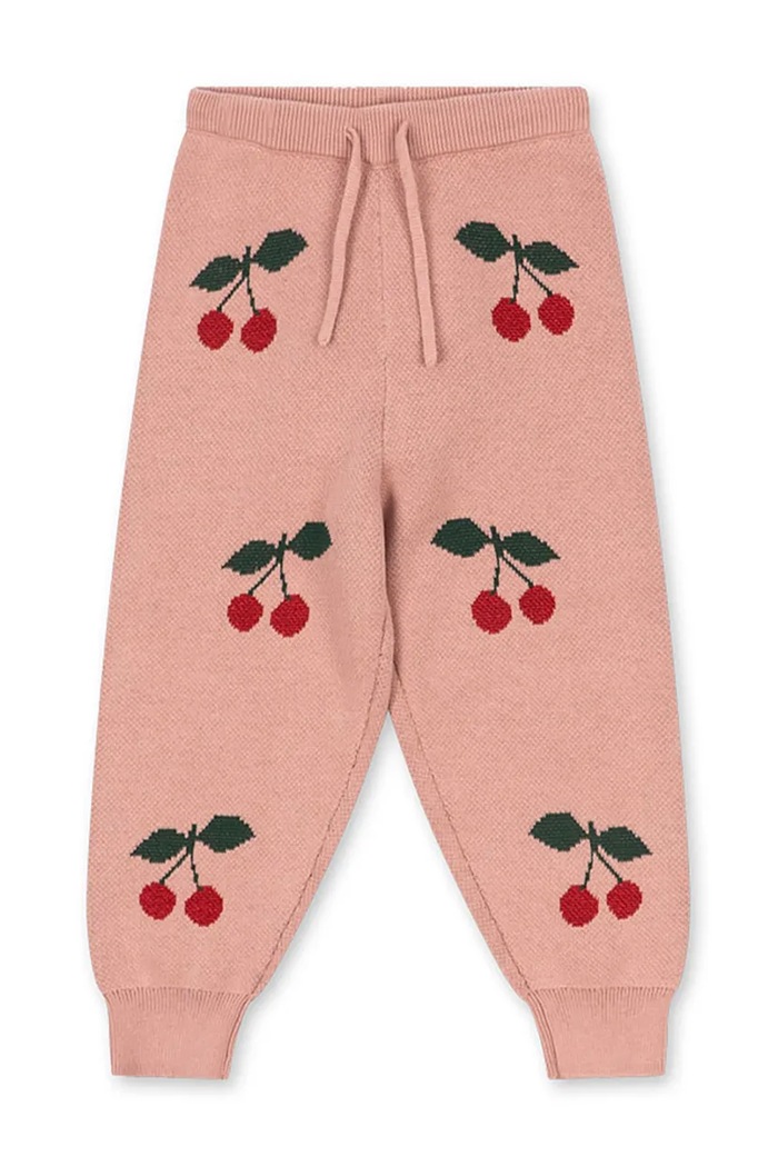 Παιδικό παντελόνι Konges Sløjd LAPIS LUREX PANTS πλεκτό ύφασμα ροζ KS104930.PPY2
