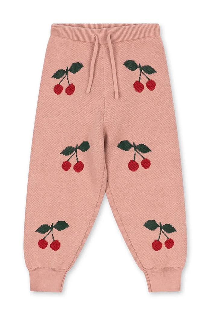 Παιδικό παντελόνι Konges Sløjd LAPIS LUREX PANTS πλεκτό ύφασμα ροζ KS104930.PPY2
