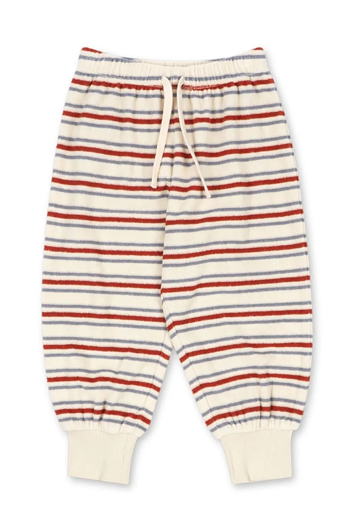 Detské bavlnené tepláky Konges Sløjd ITTY RIB SWEAT PANTS GOTS nášivka viacfarebná KS104852.PPY2