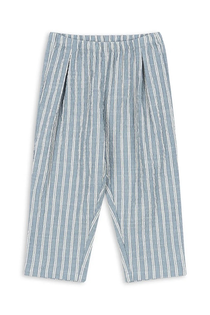 Detské nohavice Konges Sløjd ELLIOT PANTS GOTS jemný vzor modrá KS104778.PPY2