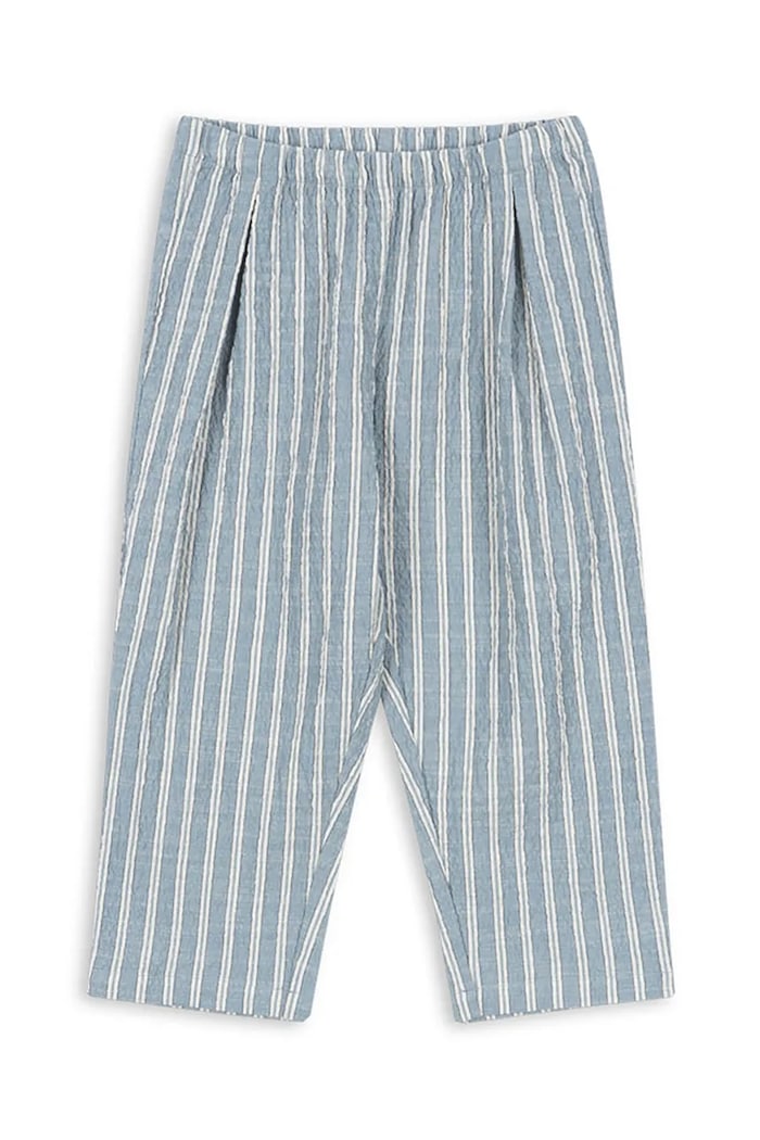 Detské nohavice Konges Sløjd ELLIOT PANTS GOTS jemný vzor modrá KS104778.PPY2
