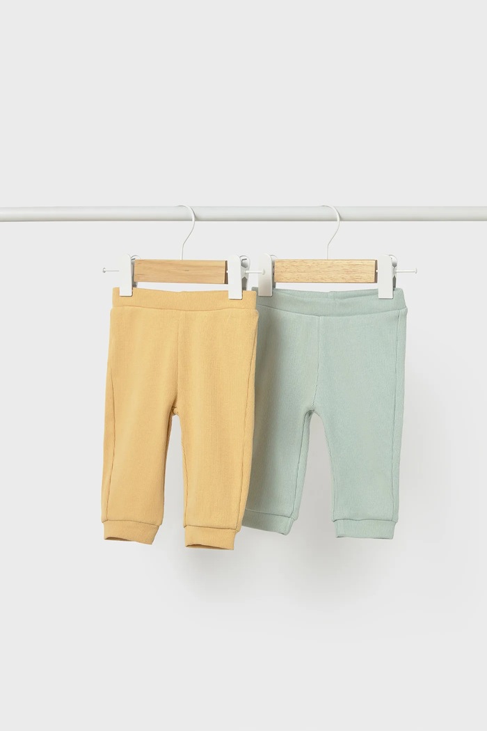 Otroške trenirke Mayoral Newborn 2-pack Z elastanom zelena 1740.2A.Newborn.PPY2