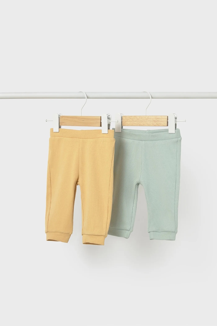 Otroške trenirke Mayoral Newborn 2-pack Z elastanom zelena 1740.2A.Newborn.PPY2