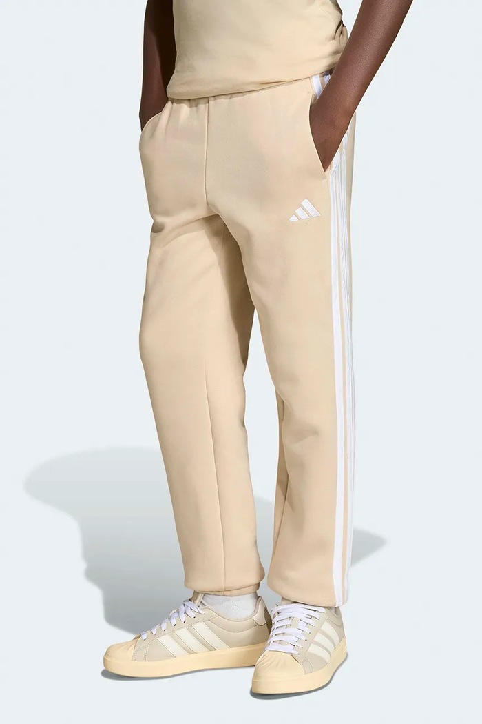 adidas pantaloni de trening pentru copii tricotaj bej KD8582