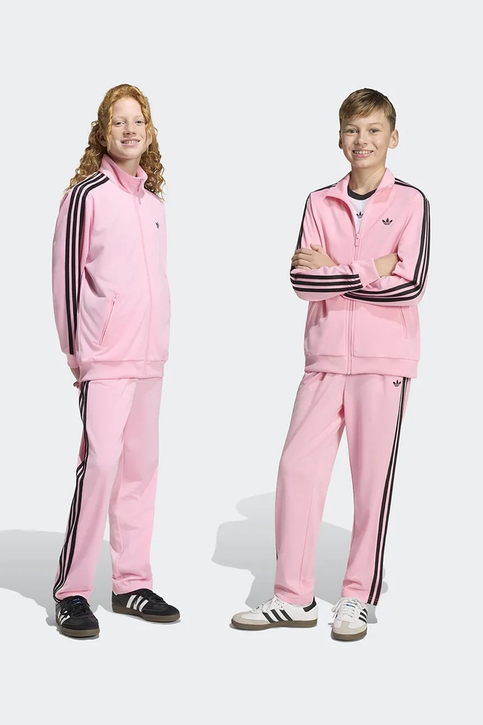 adidas Originals spodnie dresowe dziecięce aplikacja różowy KE0914