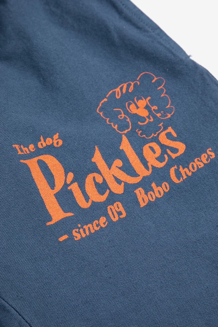 Chłopiec Bobo Choses spodnie dresowe bawełniane dziecięce Pickles The Dog 126AC090 granatowy