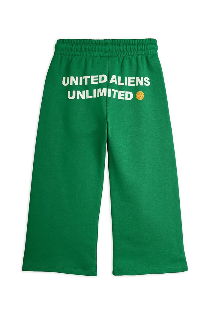 Băieți Mini Rodini pantaloni de trening din bumbac pentru copii Travel agency 26230144 verde