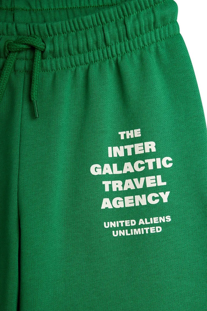 Mini Rodini pantaloni de trening din bumbac pentru copii Travel agency verde 26230144
