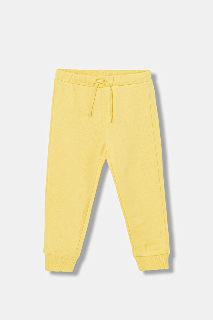 Дитячі бавовняні штани United Colors of Benetton гладкий жовтий 3J70GF010.P.Stagionale