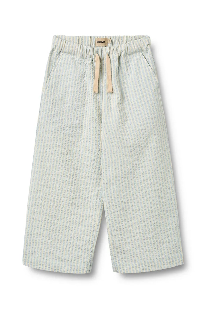 Wheat pantaloni pentru copii, din bumbac 2706.430.GOTS albastru SS26
