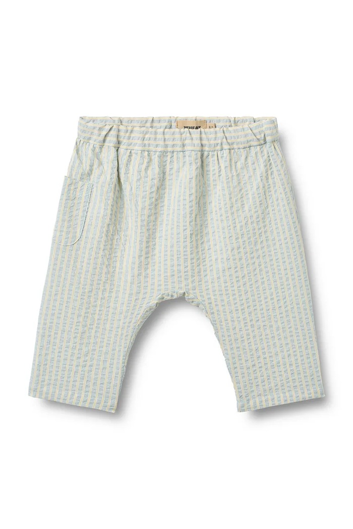 Wheat pantaloni bebeluși bumbac albastru 6737.430.GOTS