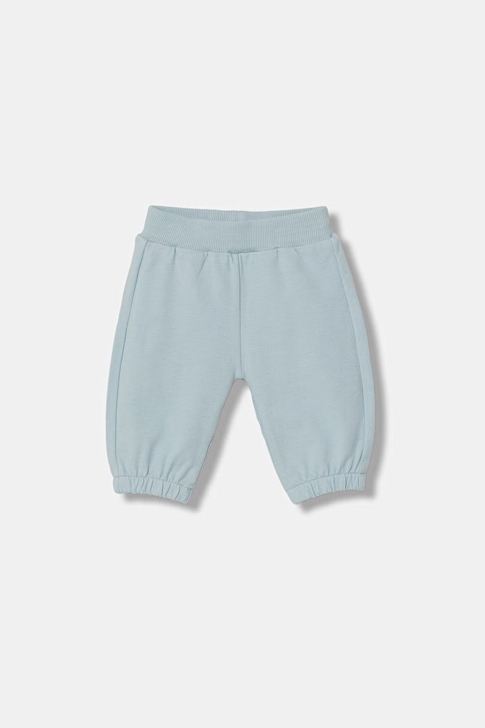 Detské teplákové nohavice United Colors of Benetton bavlnené s elastanom modrá 35FNAF029.W.Stagionale