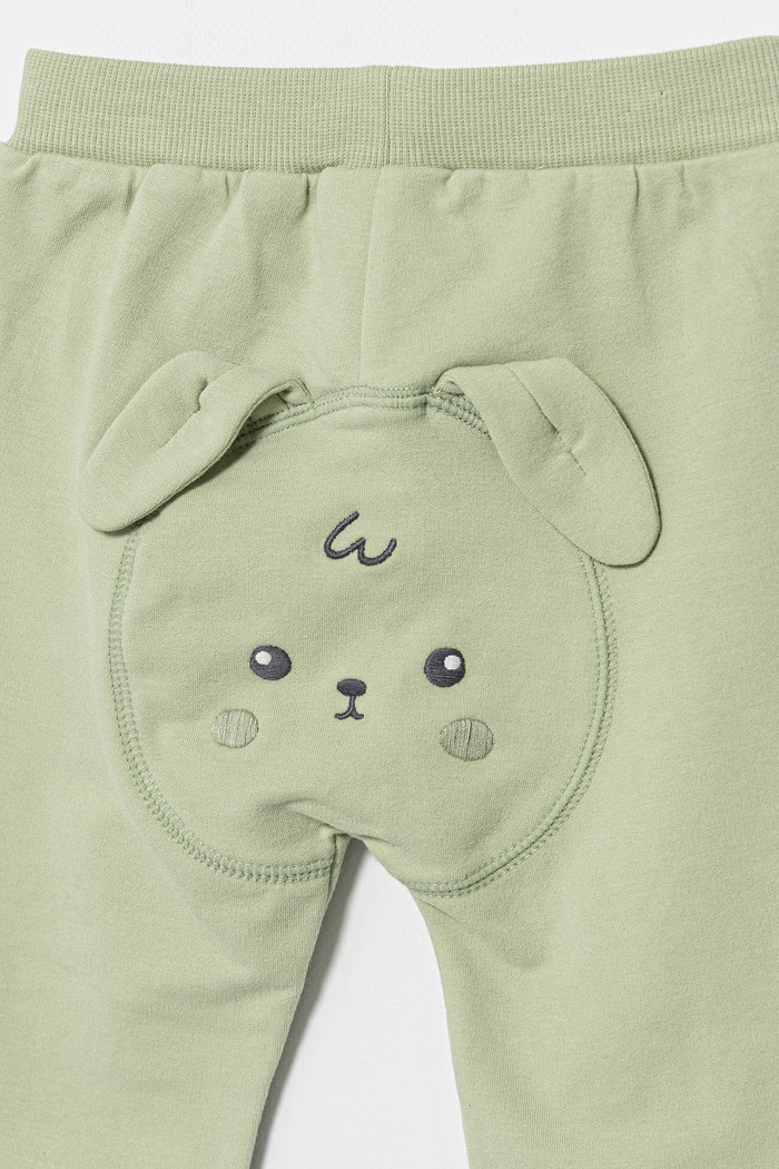 Detské teplákové nohavice United Colors of Benetton bavlnené s elastanom 35FNAF029.W.Stagionale zelená SS26
