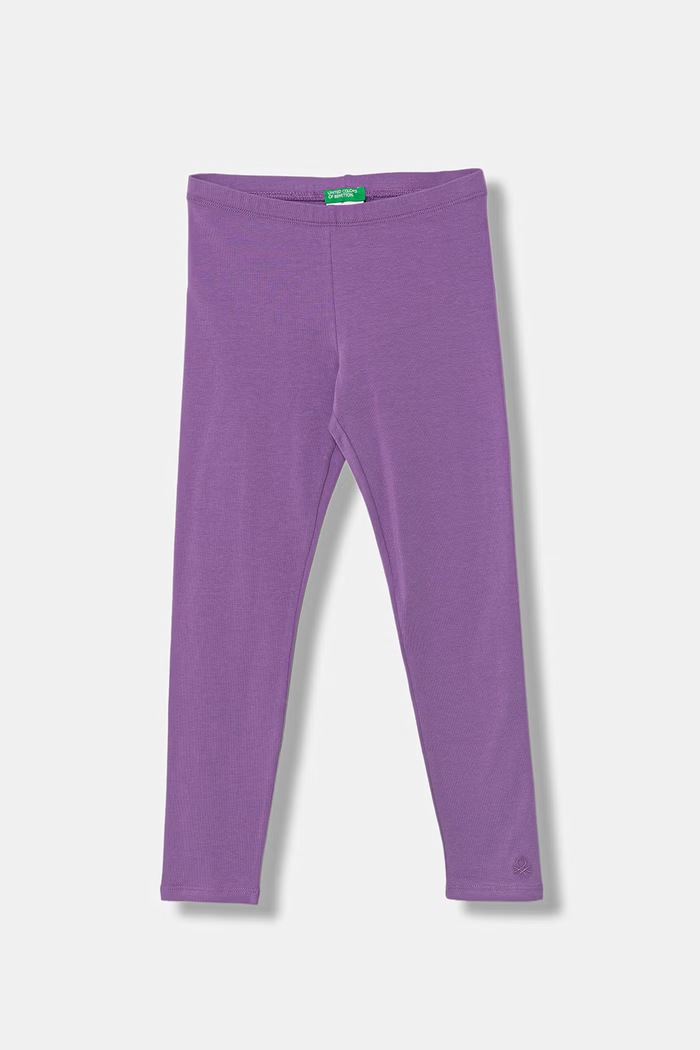 Chłopiec United Colors of Benetton legginsy dziecięce bawełniane z elastanem 3MT1CF06P.G.Stagionale fioletowy