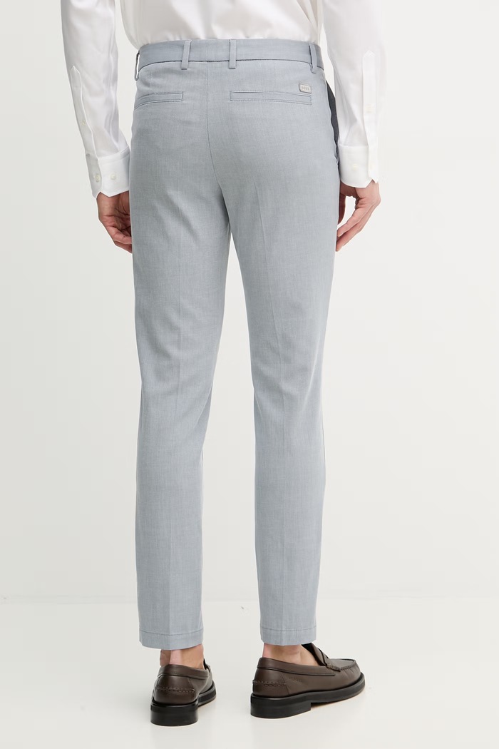 Oblečení BOSS slim fit kalhoty pánské s bavlnou H-Kaiton1 50553813 modrá