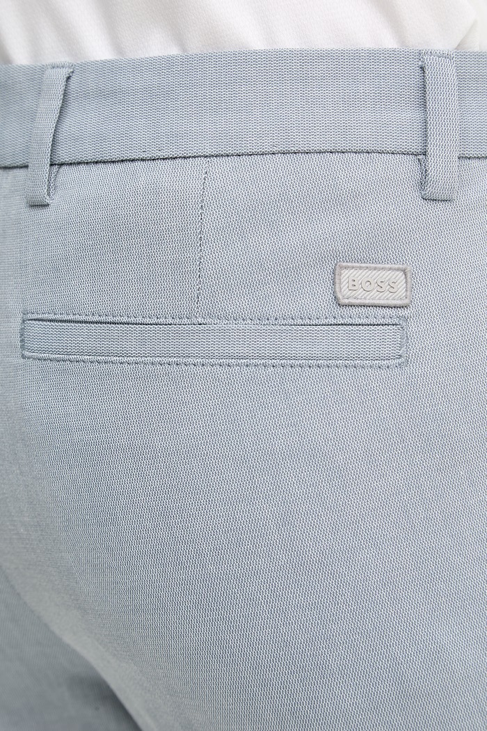 BOSS slim fit kalhoty pánské s bavlnou H-Kaiton1 modrá 50553813