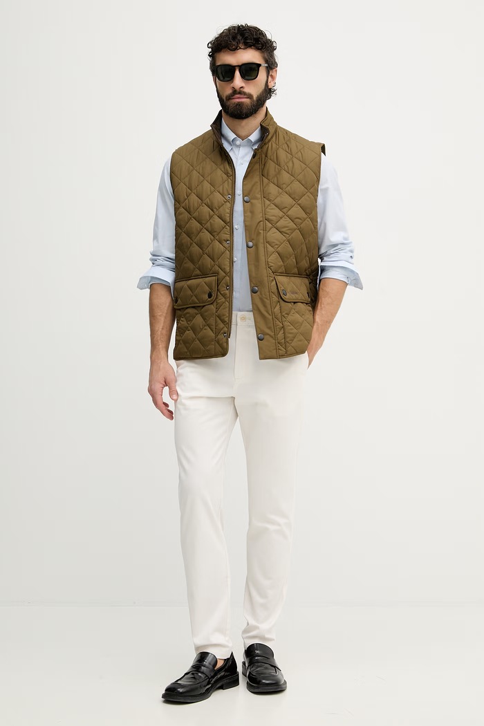 Tommy Hilfiger nohavice pánske bavlnené s elastanom MW0MW40690 béžová SS26