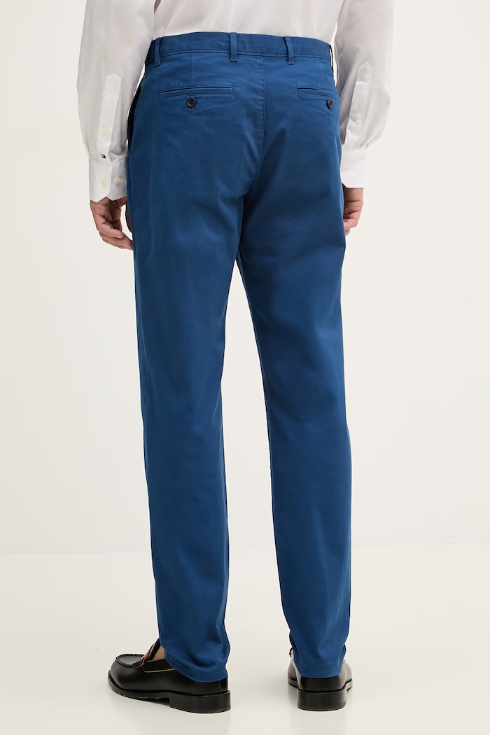 Oblečenie Tommy Hilfiger nohavice pánske bavlnené s elastanom MW0MW40690 modrá