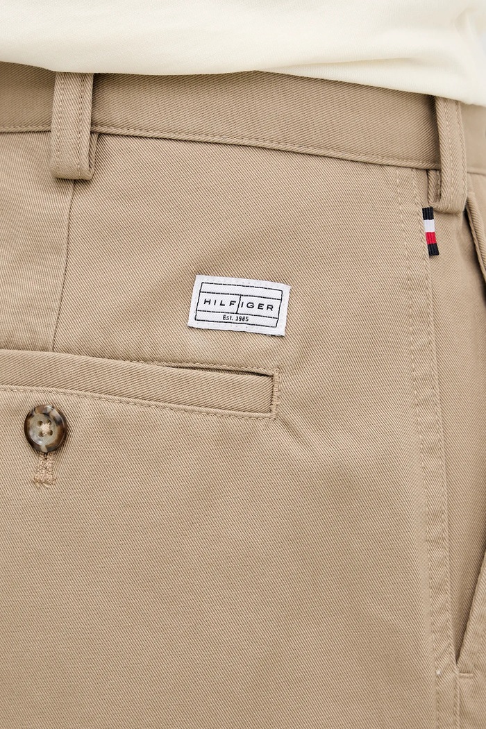 Tommy Hilfiger spodnie bawełniane brązowy MW0MW41914