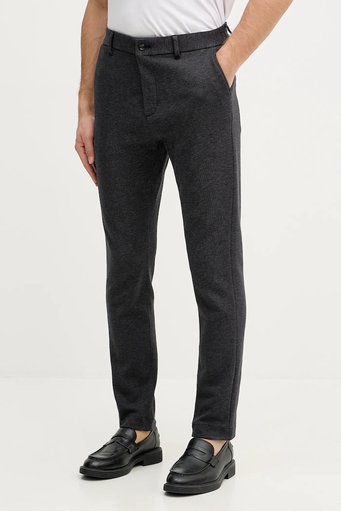Tommy Hilfiger spodnie bawełniane bawełna szary MW0MW41920
