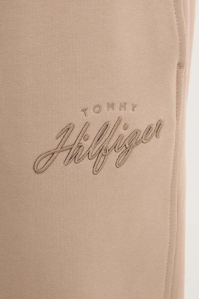 Tommy Hilfiger pamut melegítőnadrág barna MW0MW42537