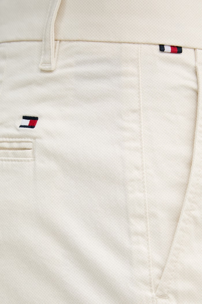 Tommy Hilfiger spodnie chinos męskie bawełniane z elastanem beżowy MW0MW41923