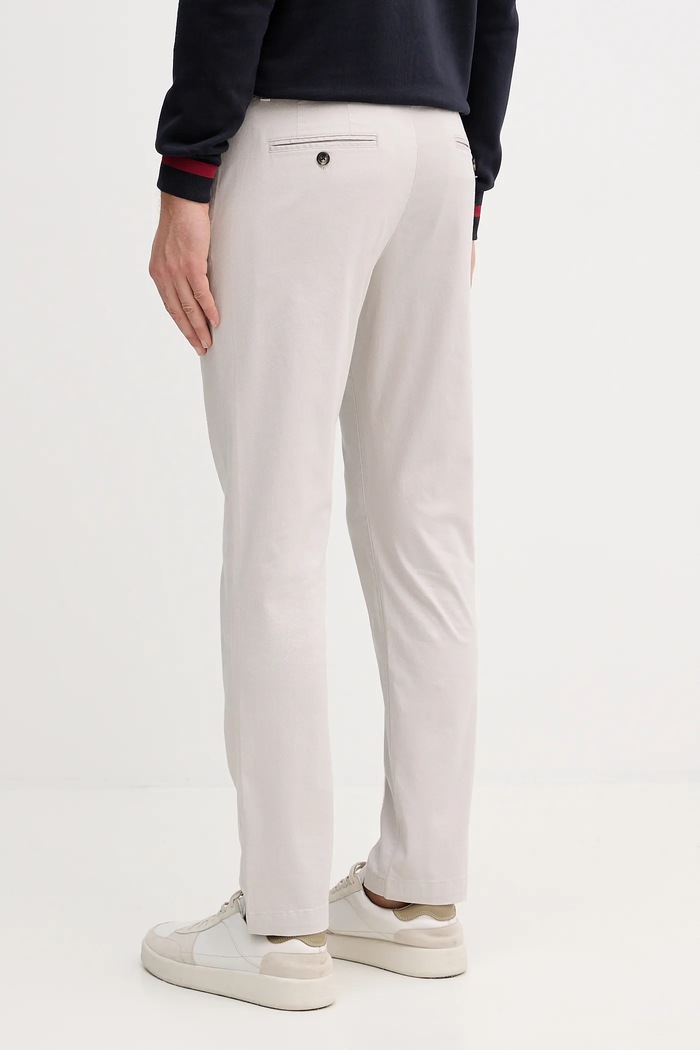 Îmbrăcăminte Tommy Hilfiger pantaloni chinos pentru bărbați din bumbac cu elastan MW0MW41923 gri