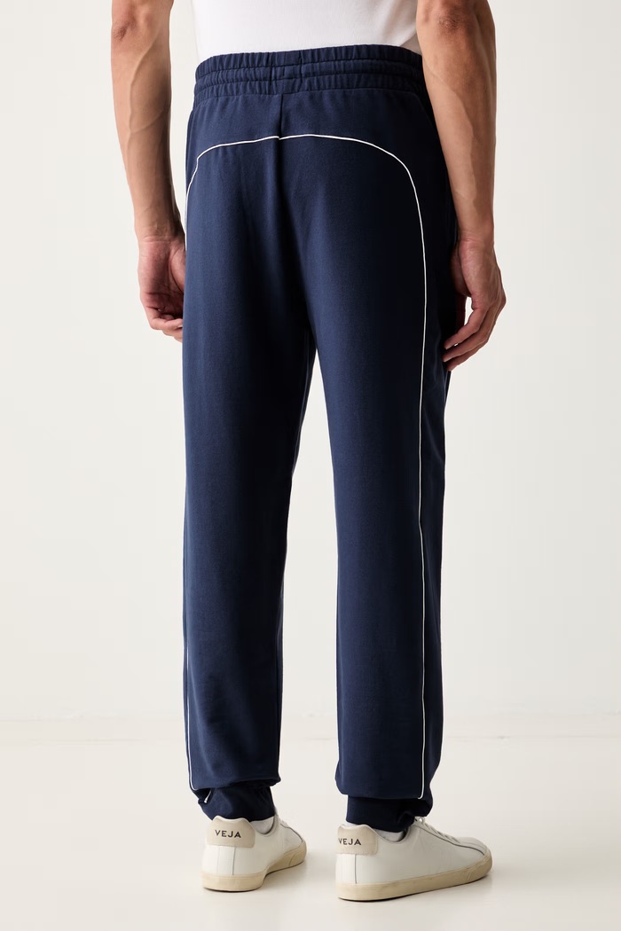 HUGO spodnie dresowe męskie bawełniane z elastanem PALO PANTS 50557002 granatowy SS26