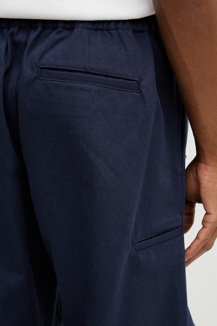 Kenzo pantaloni de bumbac bleumarin FG55PA5089OD