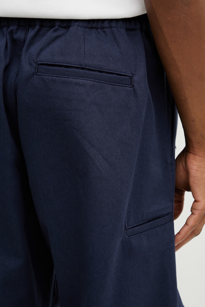 Kenzo pantaloni de bumbac bleumarin FG55PA5089OD