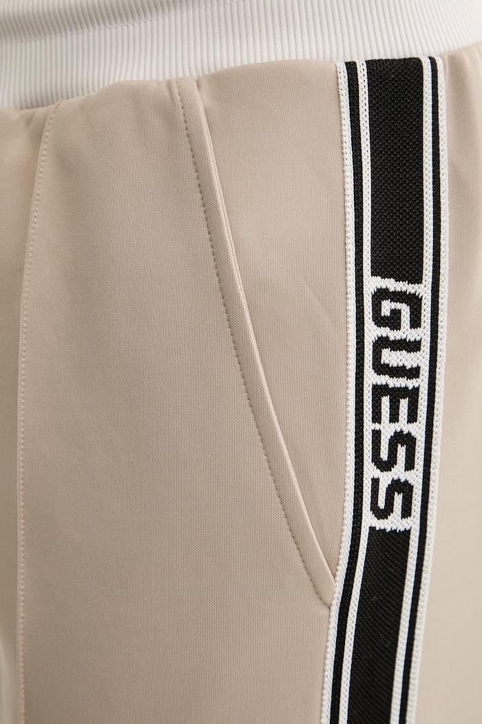 Guess spodnie dresowe FULVIO beżowy Z5YB14.KCRU2
