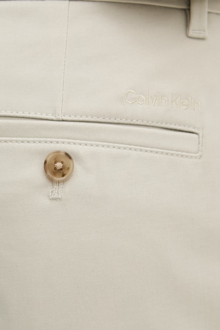 Calvin Klein hlače kompleta moške bombažne z elastanom bež LV04LE612G