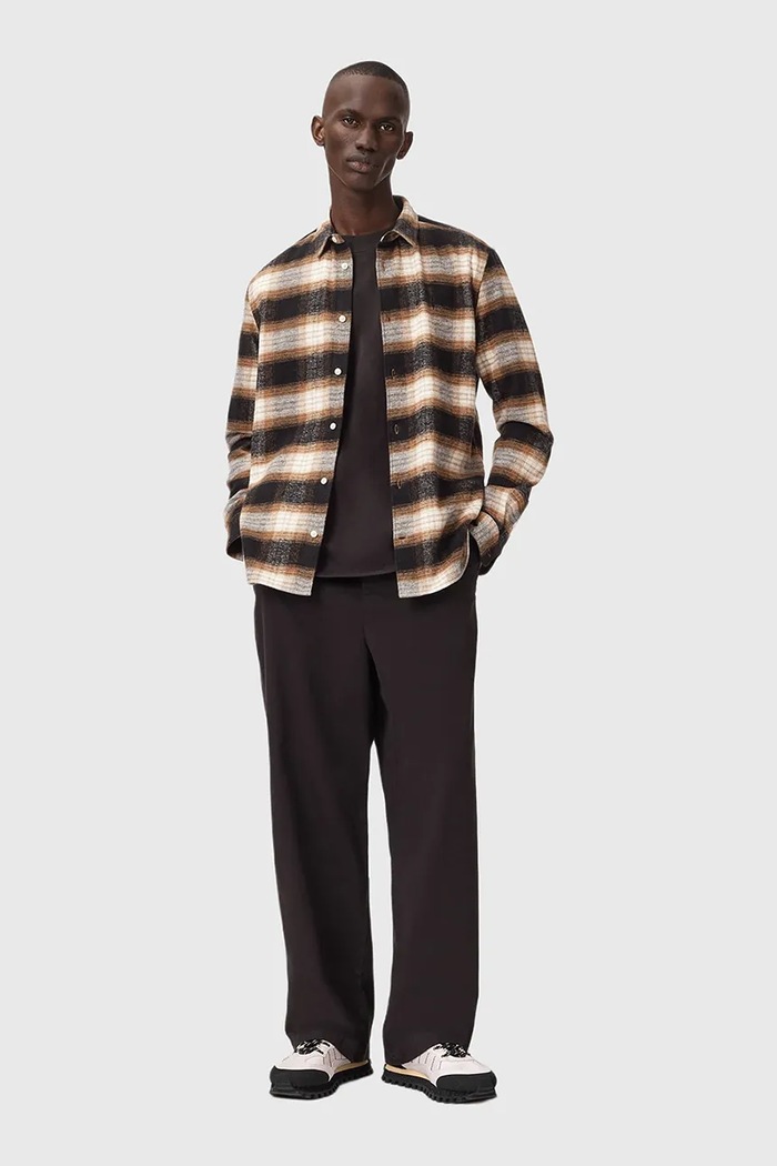 Îmbrăcăminte AllSaints pantaloni de bumbac M026TD negru