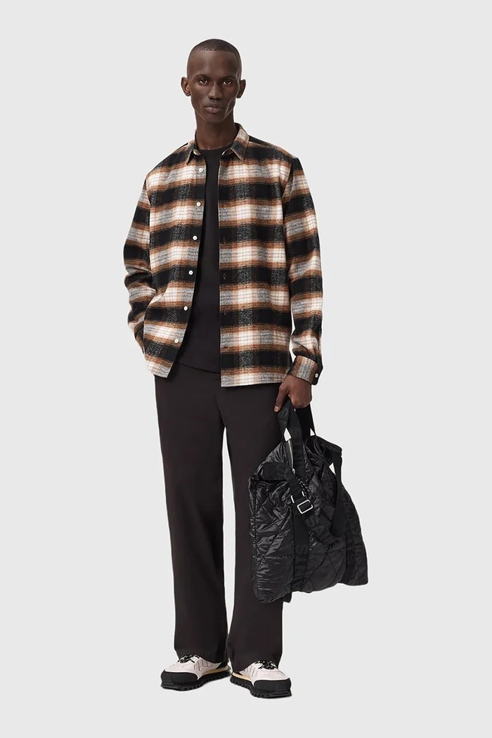 AllSaints pantaloni de bumbac M026TD negru