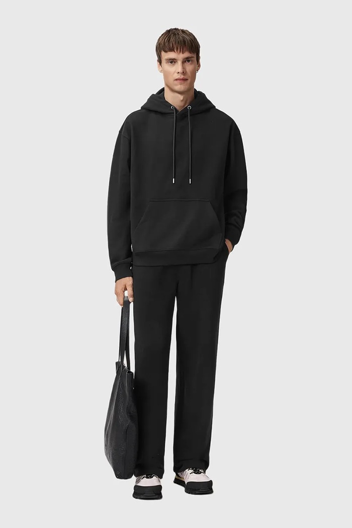 Bavlnené tepláky AllSaints čierna M032TD