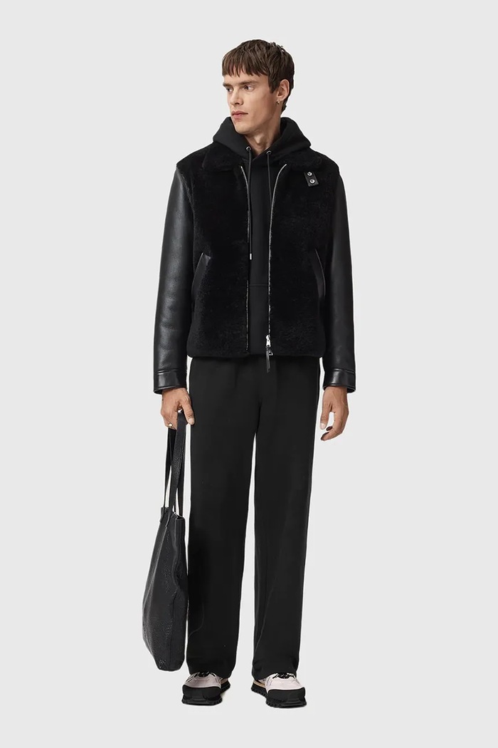 Bavlnené tepláky AllSaints M032TD čierna