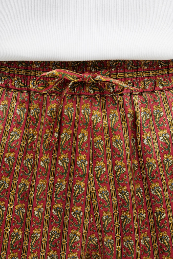 Drôle de Monsieur spodnie Pantalon Paisley czerwony J.BP191.VI027.RD