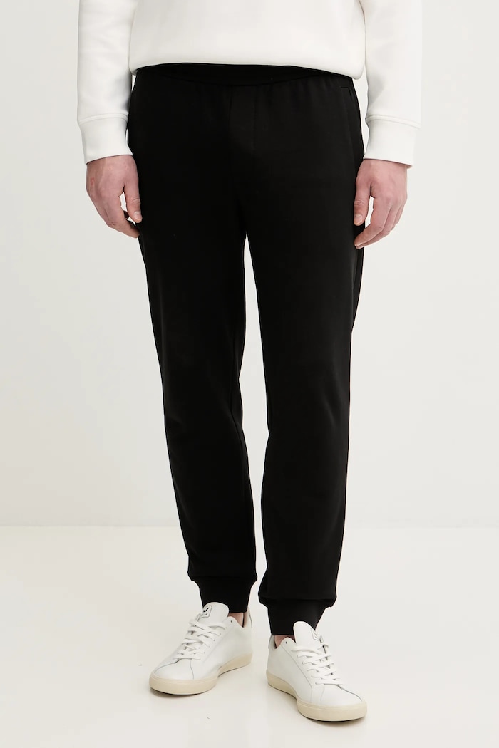 Bombažen spodnji del trenirke Armani Exchange Pletenina črna XM002227.AF10830