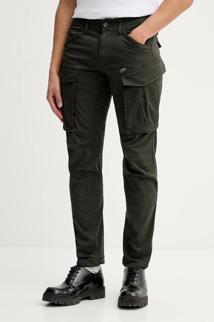 G-Star nadrág Rovic Zip 3D Regular Tapered elasztánnal zöld D02190.5126.995