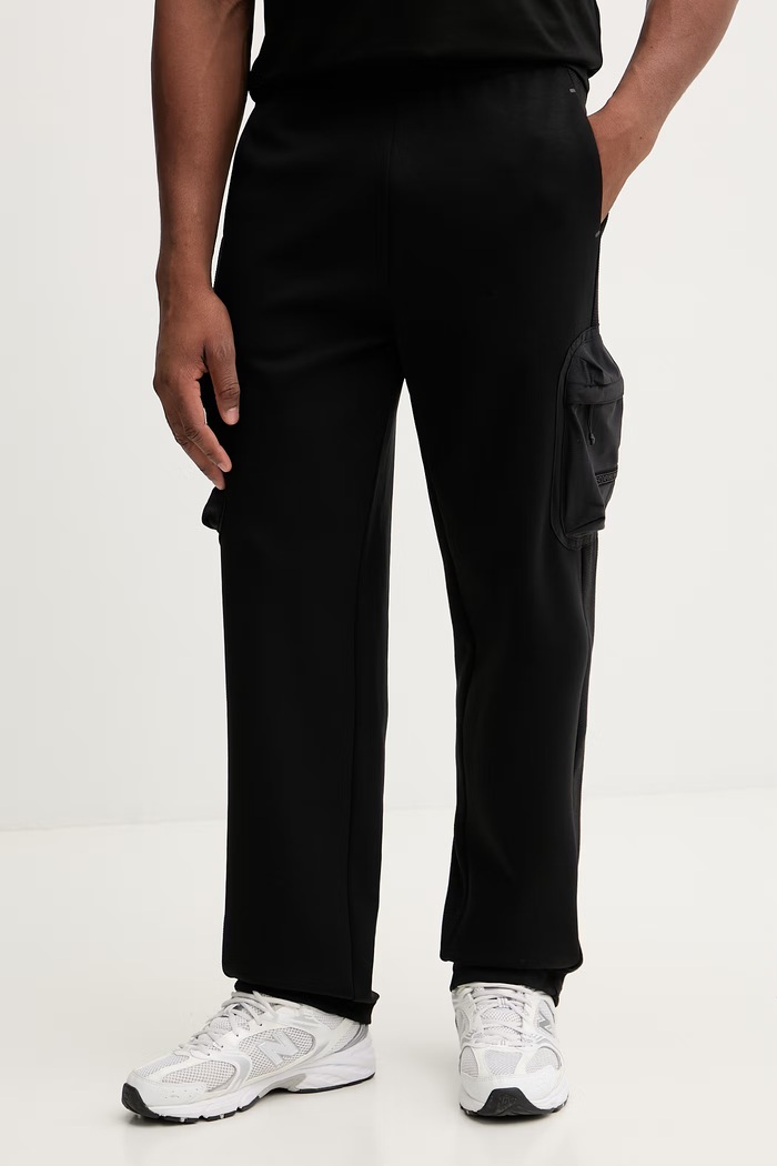 Spodnji del trenirke EA7 Emporio Armani Pletenina črna AF12660.7M001589