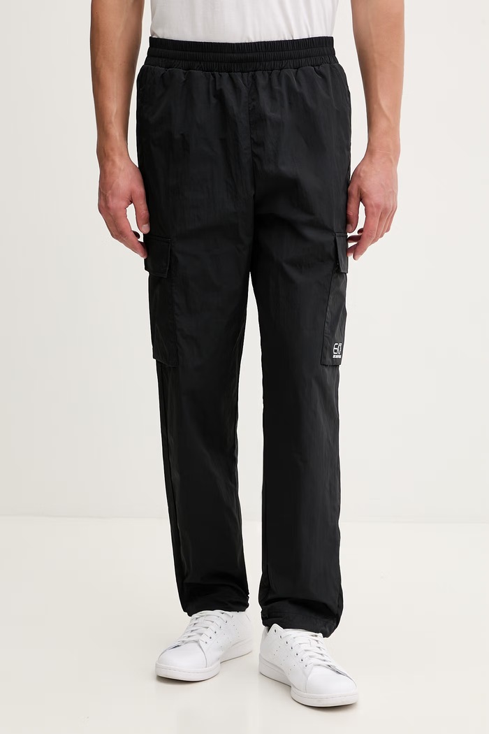 EA7 Emporio Armani spodnie cargo męskie czarny AF13190.7M001284