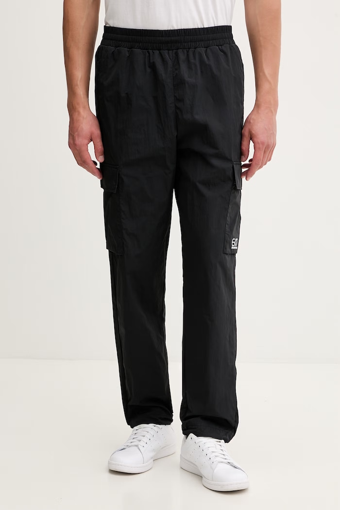 EA7 Emporio Armani spodnie cargo męskie czarny AF13190.7M001284