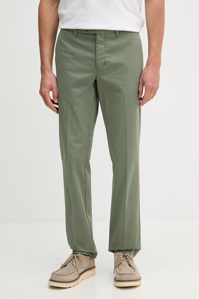 Hlače Hackett London Z elastanom zelena HM2100107R